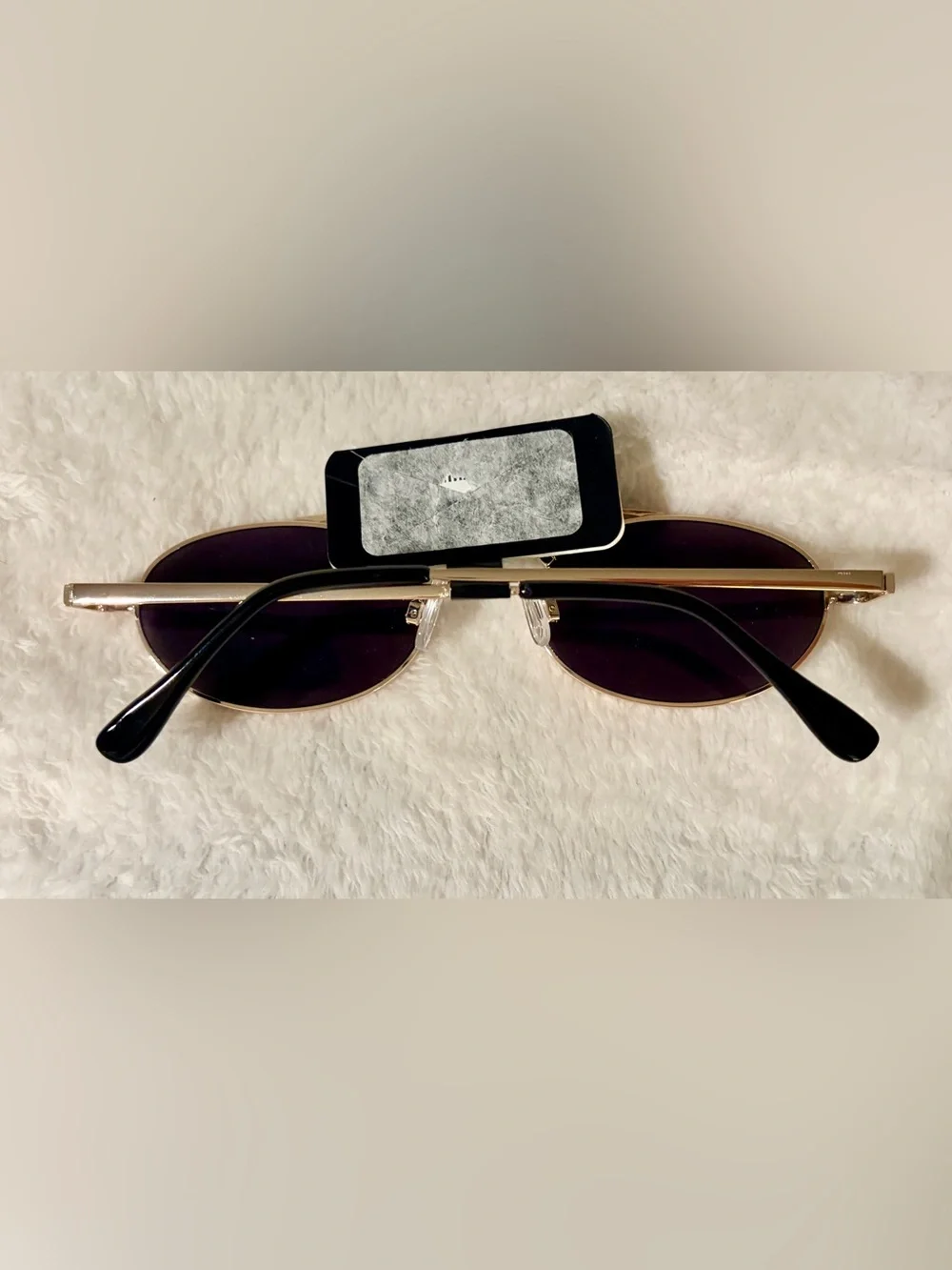 House of Harlow 1960 Gold Slim Oval Sunglasses NWT